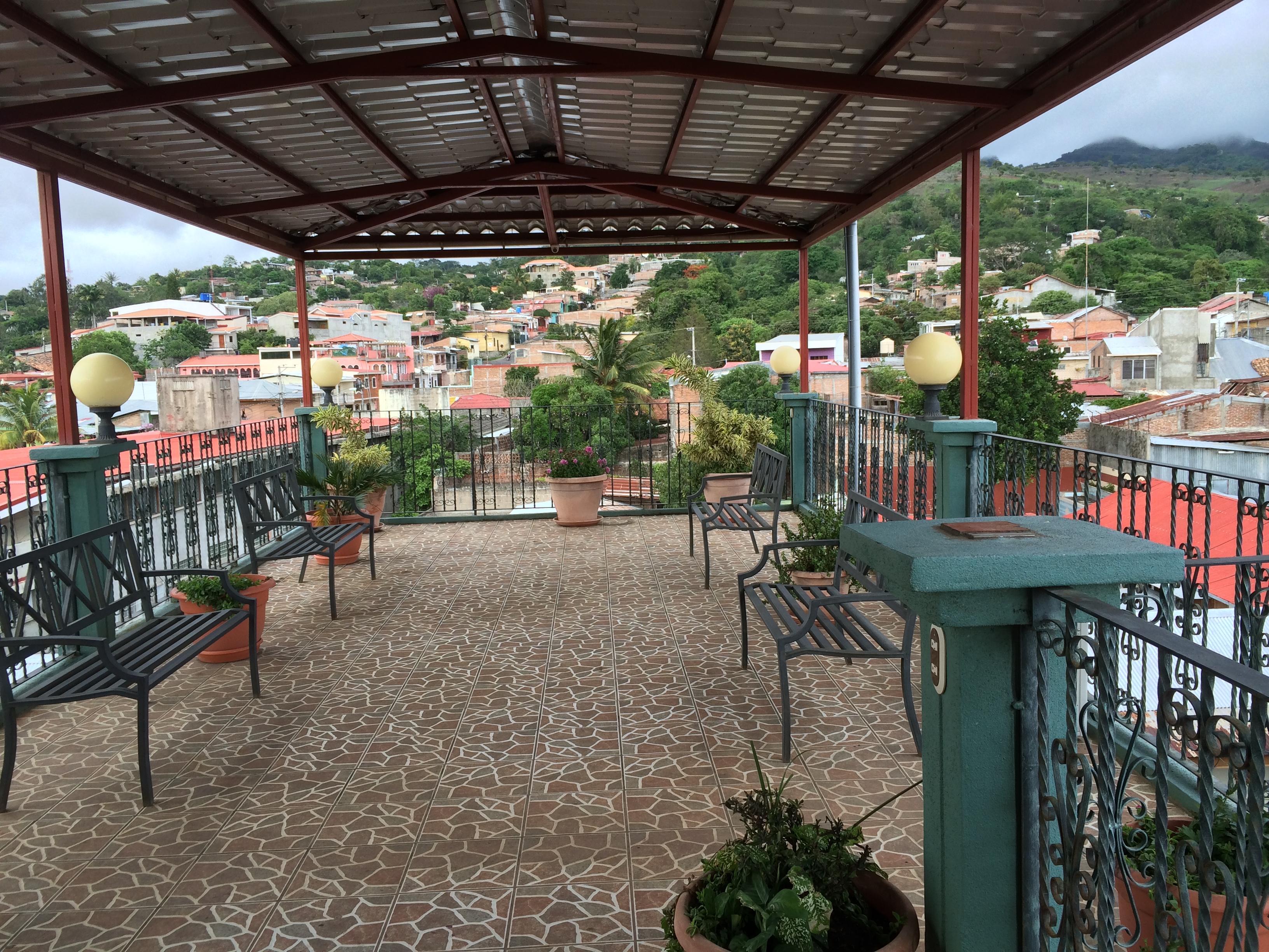 On top of our hotel in Matagalpa