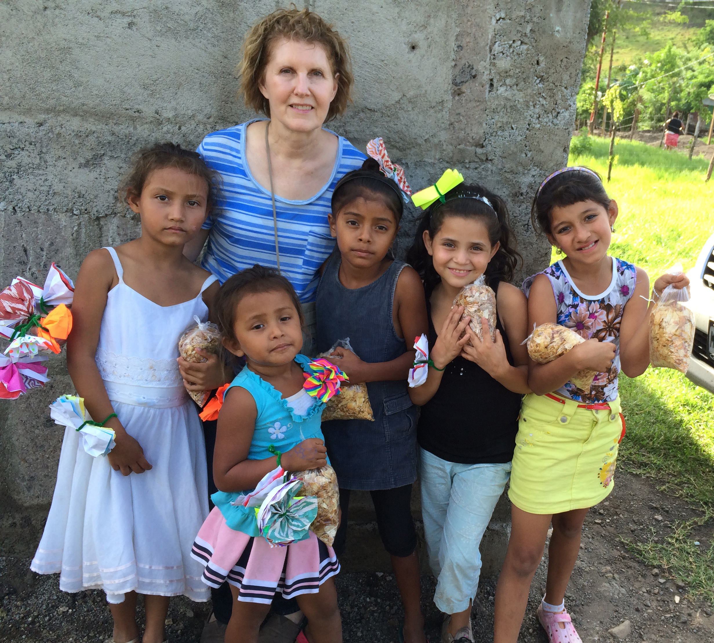 Me and several children at the village